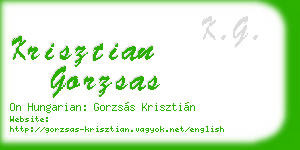 krisztian gorzsas business card
